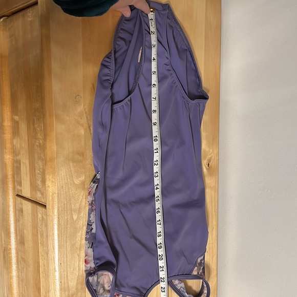 Balera Purple & Floral Leotard Medium Adult - Picture 7 of 8